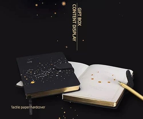 Diario Personal Libreta Bullet Journal - notebook Exclusivo Para Tus Notas, Sketchbook, Bonito Cuaderno Basado en Escuchando El Mar Junto a Las Estrellas - Incluye Diario.