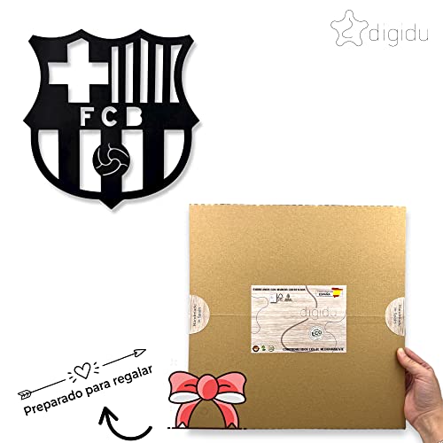 DIGIDU | Cuadro Escudo FC Barcelona, Barça Pared, Decoración Habitación, Salón Moderno, Regalo Originales Futbol, Entrenador