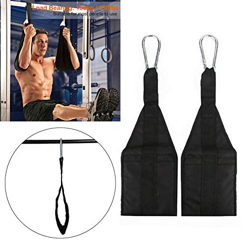 Dioche - Correas abdominales, 1 par AB Straps Sling Suspensión para colgar cinturones musculares abdominales Entrenamiento Bar montado Ejercicio Correas con anillas