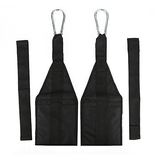 Dioche - Correas abdominales, 1 par AB Straps Sling Suspensión para colgar cinturones musculares abdominales Entrenamiento Bar montado Ejercicio Correas con anillas