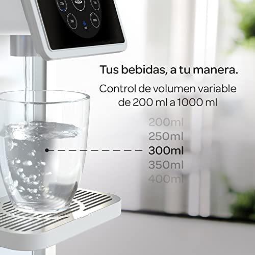 Dispensador de agua filtrada Aqua Optima Aurora - 3,8 litros de capacidad - con 1 filtro de agua Evolve+ de 30 días para reducir los microplásticos, el cloro, el sarro y otros contaminantes