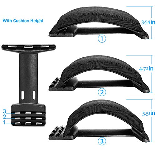 Dispositivo de estiramiento de espalda de varios niveles, dispositivo de estiramiento lumbar de espalda, cojín de espuma viscoelástica para silla de oficina y alivio del dolor.