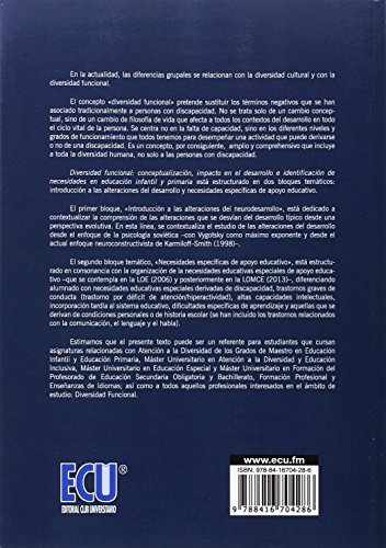 Diversidad funcional: Conceptualización, impacto en el desarrollo e identificación de necesidades en Educación Infantil y Primaria - 9788416704286