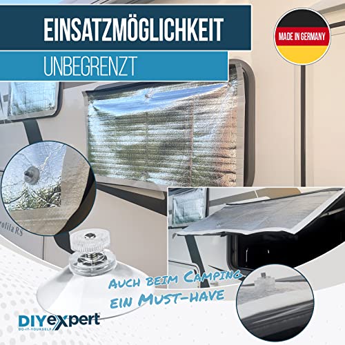 DIYexpert® 4 x Ventosas diámetro 30 mm con rosca M4 x 10 mm incluye tuercas moleteadas transparentes, fabricadas en Alemania