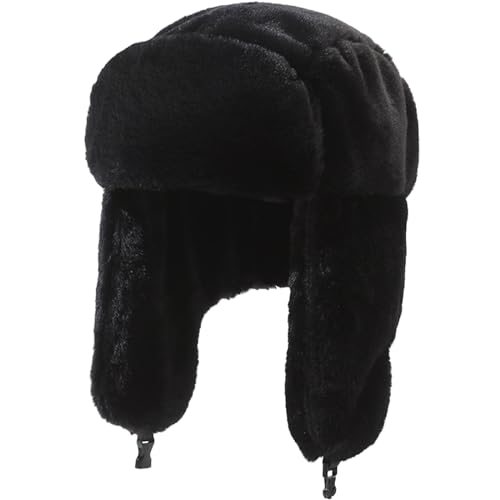 DKDDSSS Sombrero de Trampero Invierno Unisex, Invierno Cálido Gorro de Aviador con Orejeras Gorro Invierno Hombre Gorro Ruso Ushanka Sombrero Prueba de Viento para Actividades al Aire Libre Esquí