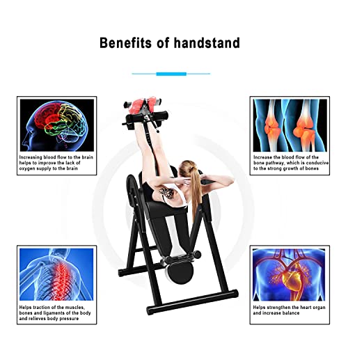 DnKelar Tabla de inversión Máquina de inversión Máquina de inversión Plegable, 3 ángulos de inversión, máquina de Entrenamiento para aliviar la Columna Vertebral, Máxima Carga 150 kg
