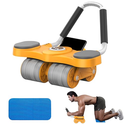 DODAFIWTR Rueda Abdominal De Rebote Automático,Rueda Abdominal,Equipo de entrenamiento de rodillos AB,dispositivos de fitness para abdominales,Para entrenamiento Básico, Casa, La