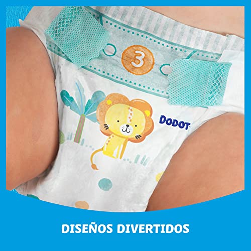 Dodot Pañales Bebé-Seco Talla 5 (11-16 kg), 174 con Protección Antifugas, Pack Mensual