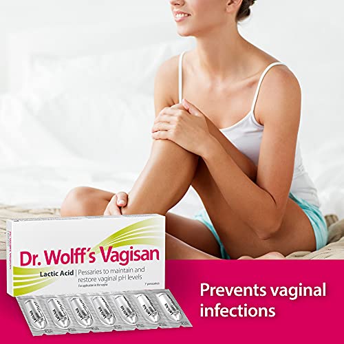 Dr. Wolff`s Vagisan Ácido láctico que ayuda a prevenir las infecciones vaginales. Salud vaginal diaria e higiene íntima. También durante el embarazo y la lactancia. 2 x 7 unidades