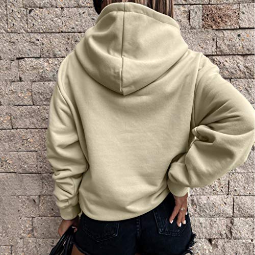 Dralofao ropa mujer barata y guapa outlet - S-5XL Mujer Pullover Otoño e Invierno Casuales Ropa Sudaderas con Capucha Suéter Otoño Invierno Originales Manga Larga con Bolsillo Top Hoodies Moda impresi