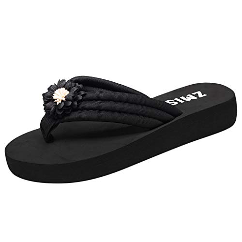 DressLksnf Sandalias Mujer Verano 2020 Cuña Chanclas Mujer Sandalias Antideslizantes Chanclas Planas Mujer Fondo Grueso Zapatos De Playa Chancletas Al Aire Libre De Interior