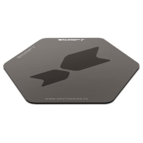 DRIFT GAMING FLOOR PAD - DRFLOORPADDG - Alfombrilla Gaming de Suelo, Vinilo Texturizado, Hexagonal, Resistente al Agua, Antideslizante, 88 x 100 x 0.3 cm, Color Gris