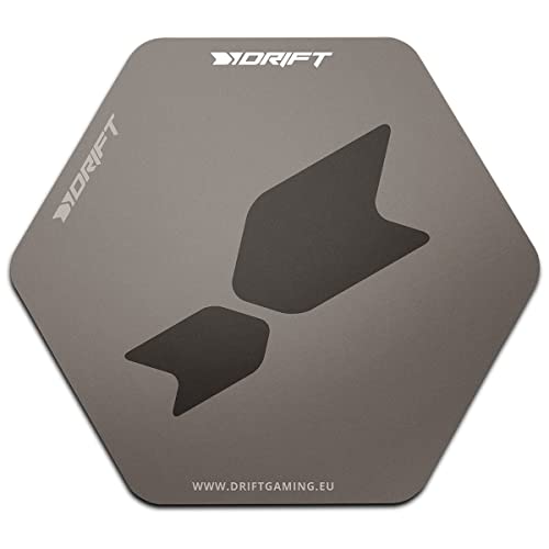 DRIFT GAMING FLOOR PAD - DRFLOORPADDG - Alfombrilla Gaming de Suelo, Vinilo Texturizado, Hexagonal, Resistente al Agua, Antideslizante, 88 x 100 x 0.3 cm, Color Gris