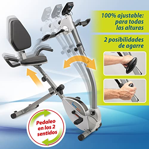 DUAL FIT Bicicleta Estática "2 en 1". Única en TV en España. Cuídate en casa moviendo brazos y piernas a la vez. Segura. Asiento acolchado XXL y respaldo. Servicio de montaje incluido.