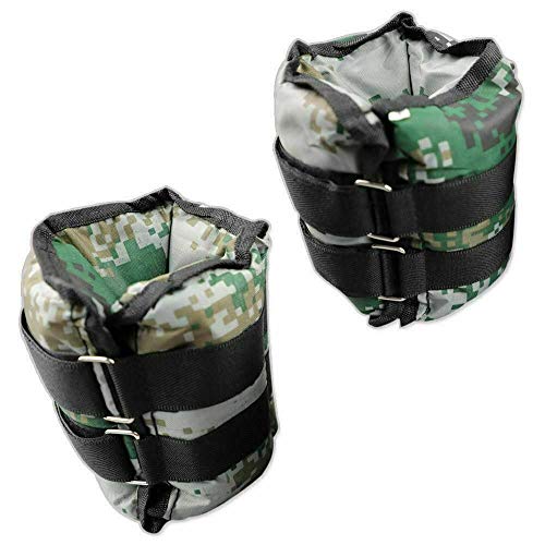 Ducomi Juri Pesas para Tobillos y Muñecas – Tobilleras con Peso para Deportes y Actividad Física - Mejora el Tono Muscular de Las Extremidades Inferiores y Superiores (Camo, 2 x 0,500 kg)