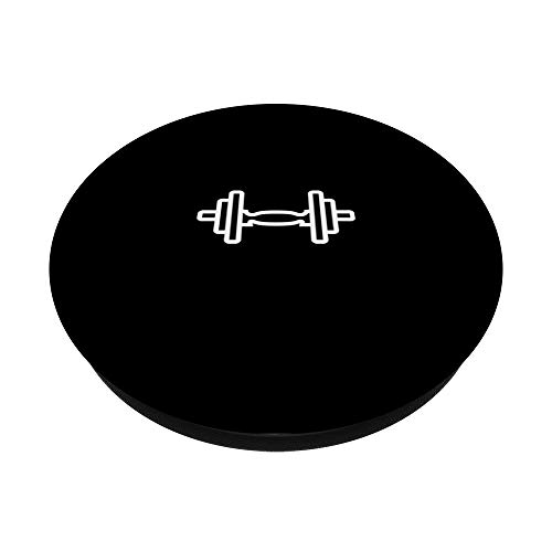 Dumbell Retro Weight Exercise Workout Fitness Gym Buddy Gift PopSockets Agarre y Soporte para Teléfonos y Tabletas