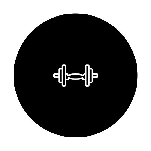 Dumbell Retro Weight Exercise Workout Fitness Gym Buddy Gift PopSockets Agarre y Soporte para Teléfonos y Tabletas