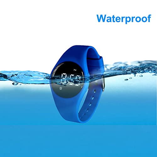 e-vibra Reloj despertador vibratorio, resistente al agua, reloj de entrenamiento para ir al baño, reloj de recordatorio médico recargable con temporizador y 15 alarmas diarias (negro)