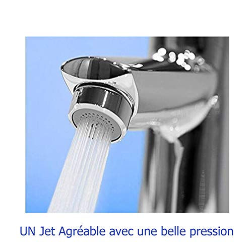 Economizador de Agua Lavabos Aireador Grifo Rocío Espuma Ahorrador de Agua Anti-Calcáreo Cromado Rosca Estándar Macho M24 O F22 Hembra Reducción del Consumo de Agua Ajustable 30%-80% (M24)