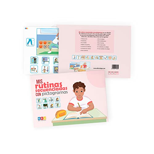 Editorial GEU Aprendo Las Rutinas Diarias: Mis Rutinas Secuenciadas con Pictogramas | Aprendizaje de Rutinas Diarias con Vocabulario Visual | Educación Especial Infantil y Pedagogía (Versión Chico)