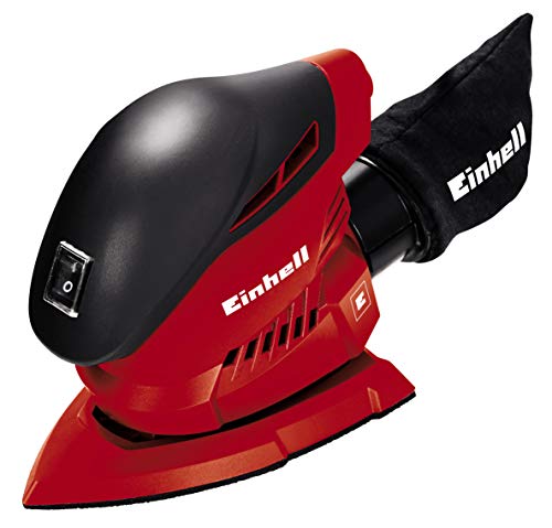 Einhell Multilijadora - TH-OS 1016. 100 W, 24.000 1/min de velocidad de oscilación, agarre suave, bolsa de filtro, extracción de polvo, incluye 1 pieza de papel de lija