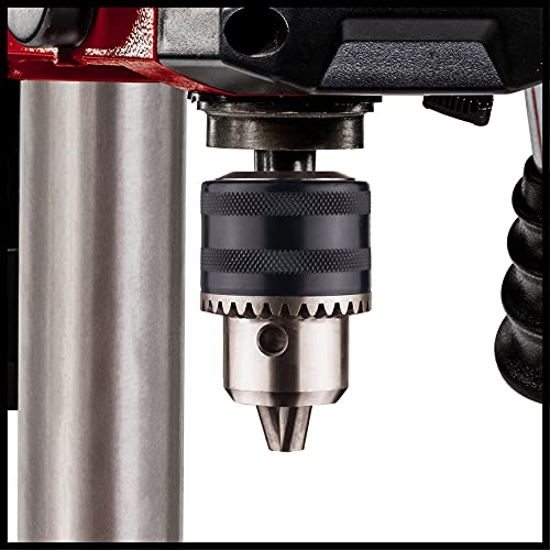 Einhell Taladradora de columna TC-BD 500 (500 W, hasta 2410 rpm, 9 niveles, profundidad máx. 50 mm, tope de profundidad ajustable, mesa de taladrado basculante/giratoria y regulable en altura)