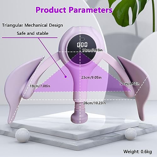 Ejercitador de Piernas, Entrenador de Suelo Pélvico para Mujeres con Pantalla de Lectura Entrenador de Suelo Pélvico para Muslos Glúteos Corrección de Brazos Equipo de Entrenamiento