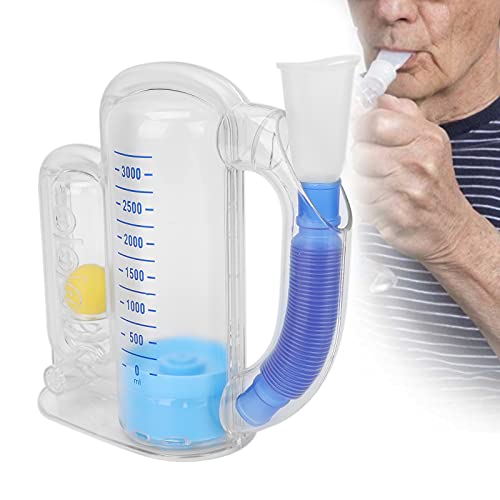 Ejercitador de Respiración, Ejercitador de Respiración de Espirometría de 3000 Ml Ejercitador de Herramienta de Entrenamiento de Capacidad Vital de Respiración de Pulmón