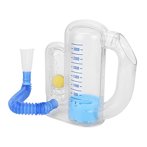 Ejercitador de Respiración, Ejercitador de Respiración de Espirometría de 3000 Ml Ejercitador de Herramienta de Entrenamiento de Capacidad Vital de Respiración de Pulmón