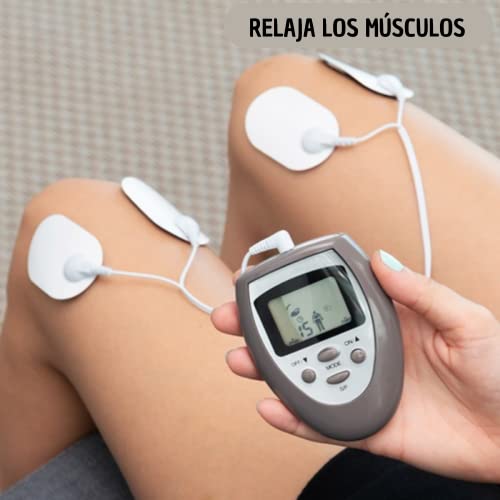 Electroestimulador Muscular para Fisioterapia en Casa Alivia el Dolor Abdominal y de Espalda | Aparato TENS Masajeador tipo Compex con Electrodos EMS