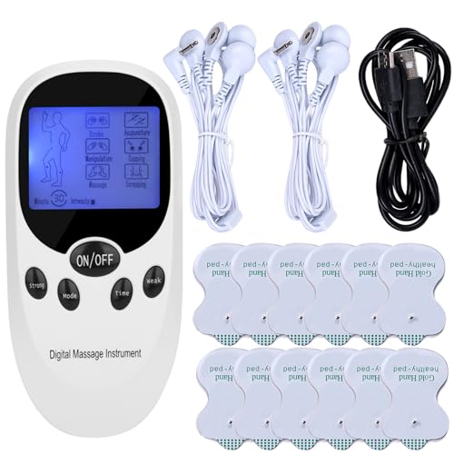 Electroestimulador Tens De 2 Salidas, Tens & Ems Principio, 3-En-1 Electroestimulador Muscular, Electroestimulador Muscular, Tens Combinado Electroestimulador Ems para El Alivio Del Dolor