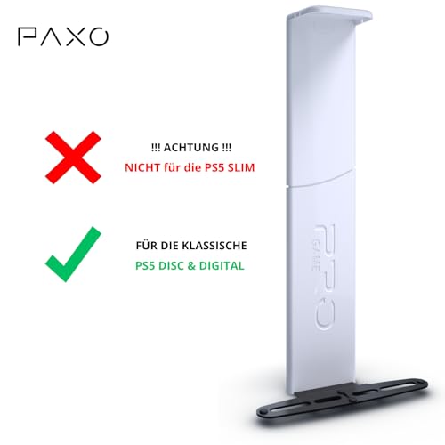 Elegante Soporte de Pared PS5 V2 para Disco y versión Digital, PS5-Blanco - Soporte de Pared para Playstation 5, Accesorios PS5 / Soporte de Pared