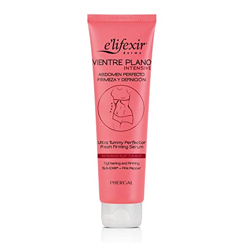 Elifexir - Sérum Vientre Plano Intensive - Define, Drena y Tonifica el Abdomen - Crema Reafirmante Con SLIMEXIR, PINK PEPPER y Cafeína - Para Hombres y Mujeres - 150ml