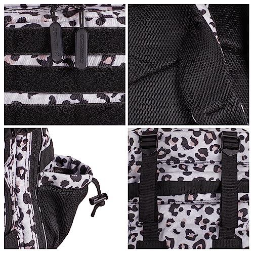 ELITRAINX Mochila 25L Táctica Militar Impermeable para Deporte, Cabina Avión, Gimnasio, Aire Libre, CrossTraining (Leopardo)