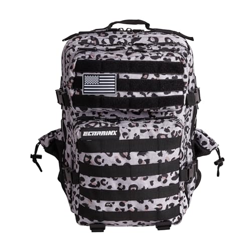 ELITRAINX Mochila 25L Táctica Militar Impermeable para Deporte, Cabina Avión, Gimnasio, Aire Libre, CrossTraining (Leopardo)