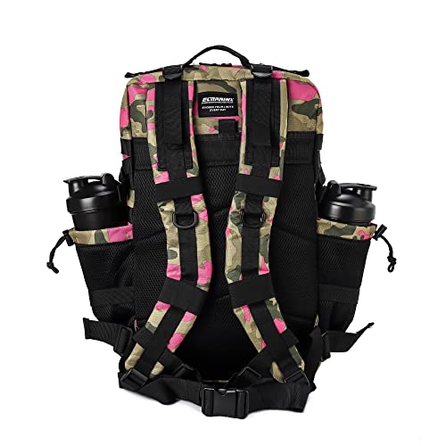 ELITRAINX Mochila 45L Táctica Militar USA Impermeable Deporte, Cabina Avión, CrossTraining, Aire Libre Deportes Gimnasio Portatil by ELITEX TRAINING (Rosa Camuflaje)