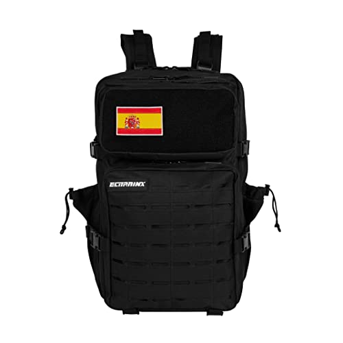 ELITRAINX Parche Bordado con Velcro - Bandera España - Parche para Mochilas y Chalecos de Cross Training y Gimnasio (Pack 2)