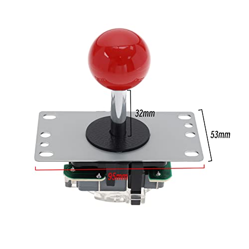 eMagTech 2 piezas de 5 pines y 8 vías Arcade Joystick de repuesto para máquinas de juego de arcade, controladores de mango superior de bola, accesorios