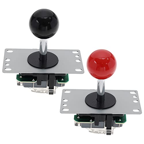 eMagTech 2 piezas de 5 pines y 8 vías Arcade Joystick de repuesto para máquinas de juego de arcade, controladores de mango superior de bola, accesorios