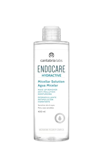 Endocare Hydractive Agua Micelar - Limpiador Facial Suave e Hidratante, Desmaquillante para Cara, Ojos y Contorno de Ojos, Todo Tipo de Pieles, 400 ml