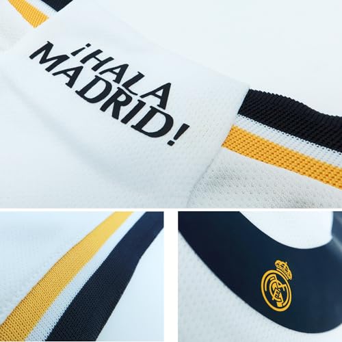 ENIXWH Camisetas Personalizadas de fútbol Infantil 23-24 Madrid Modric Kits Conjuntos de Camisetas Personalizadas para niños y Adultos Pantalones Largos