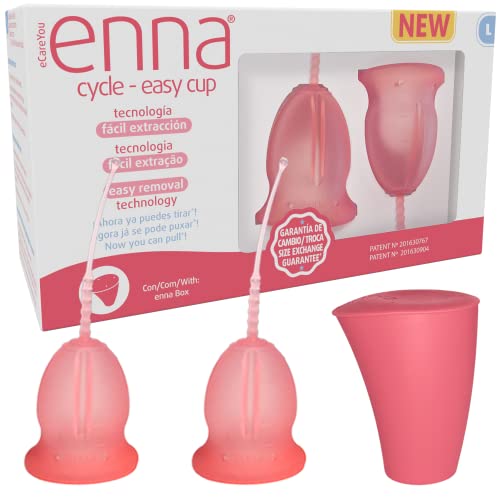 enna Cycle EASY Talla L - 2 Copas Menstruales + Caja Esterilizadora y de transporte