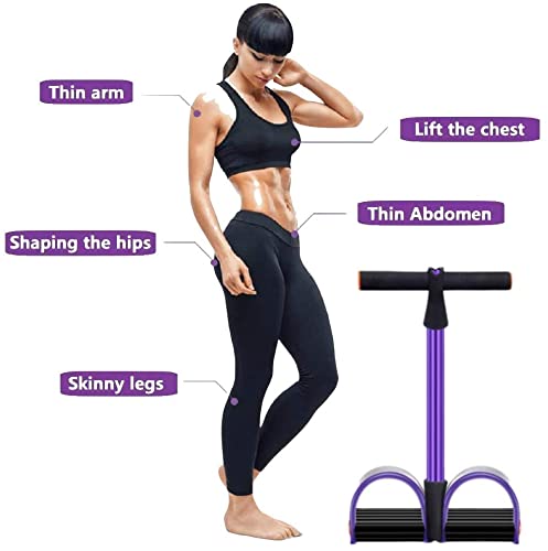 Entrenador Abdominal, Equipo de Entrenamiento de Abdominales, expansor de Cuerpo Completo para el hogar, 6 Tubos, Cuerda elástica de tracción multifunción