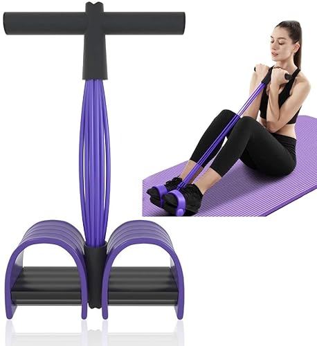 Entrenador Abdominal, Equipo de Entrenamiento de Abdominales, expansor de Cuerpo Completo para el hogar, 6 Tubos, Cuerda elástica de tracción multifunción