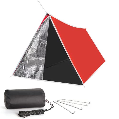 Equipo Salvavidas:LYN Instant 1-2 Personas, Supervivencia, Tienda de campaña de Emergencia,Impermeable,Impermeable,Impermeable,Ligera,Impermeable,con Paracord,para Camping,Primeros Auxilios