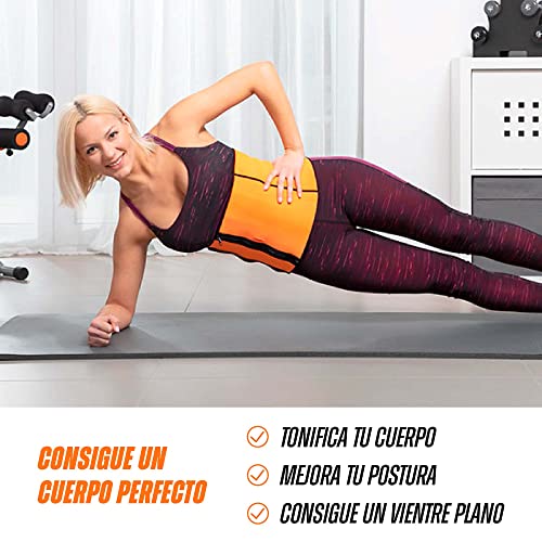 EREVANA Faja Reductora Adelgazante Mujer y Hombre, Cinturón Lumbar Neopreno, Faja Quema Grasa Abdominal y Lumbar Efecto Sauna, Faja Deportiva Gimnasio Fitness, Faja Reductora Postparto - Fit Power