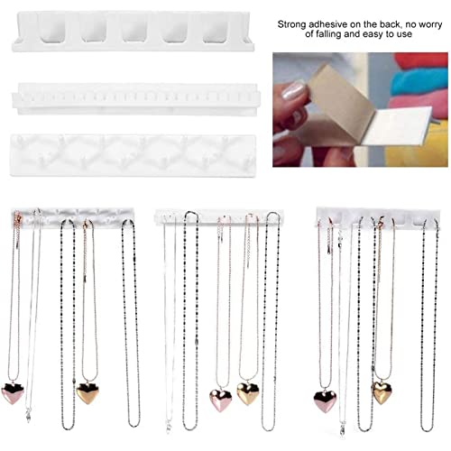 Estante de almacenamiento de joyería adhesiva organizador de joyería adhesiva colchoneta de soporte para el collar de pendientes anillos de pared sungires montado en la pared Organizador de joyas