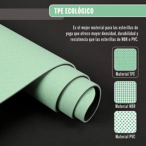 Esterilla Antideslizante para Pilates, Fitness - Deporte en Casa - Alfombra Plegable - Colchoneta Gimnasia - Incluye Bolsa - Mat Yoga - Rosa