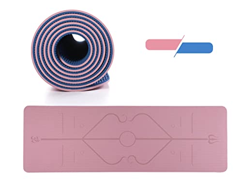 Esterilla Antideslizante para Pilates, Fitness - Deporte en Casa - Alfombra Plegable - Colchoneta Gimnasia - Incluye Bolsa - Mat Yoga - Rosa