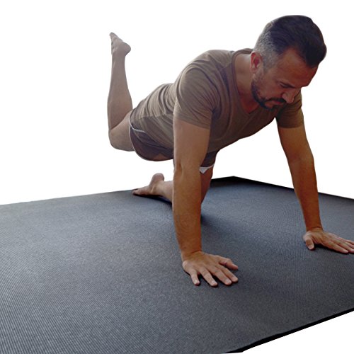 Esterilla de Fitness WideMat PRO ECO 153X183 cm. Antideslizante. La más grande del mercado. Crea tu gimnasio en casa.